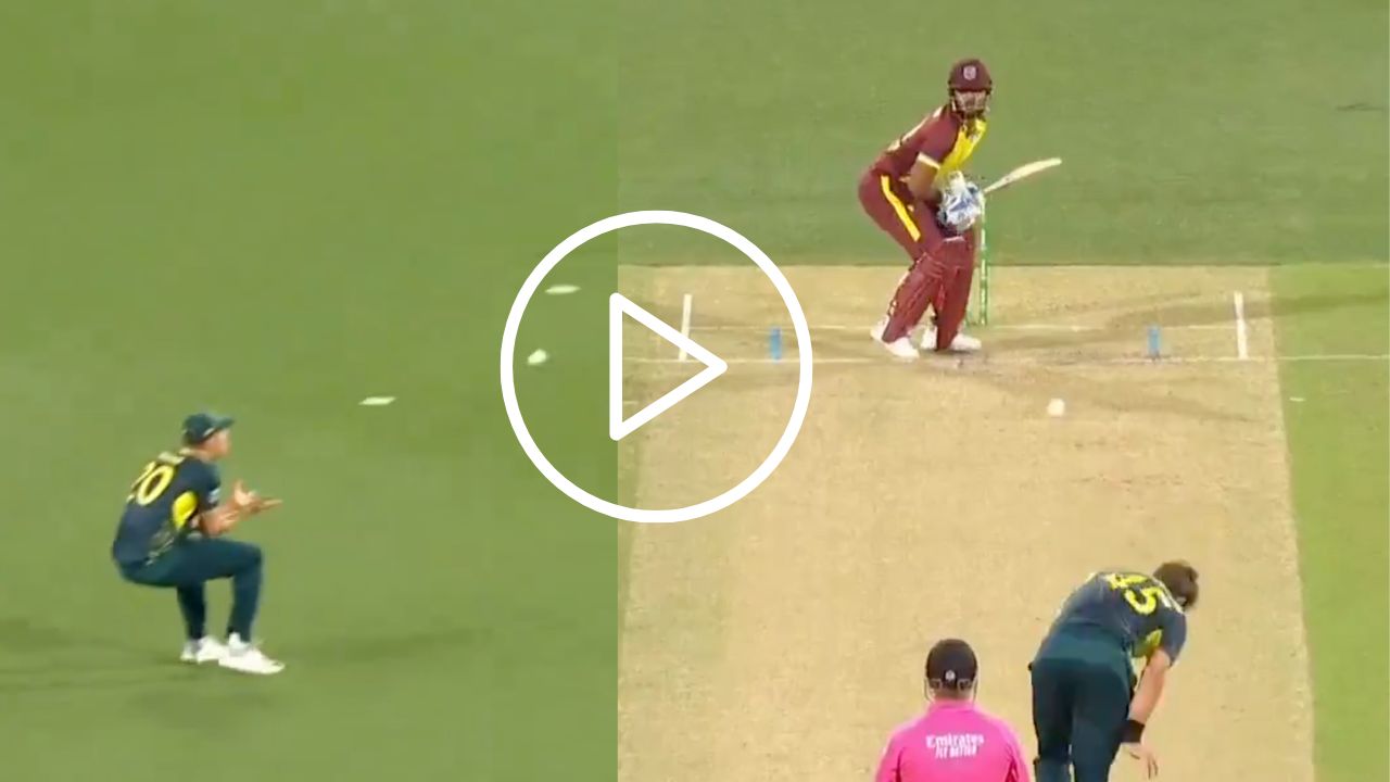 [Watch] Aaron Hardie Takes An Awkward 'Messy Catch' To Dismiss Nicholas Pooran